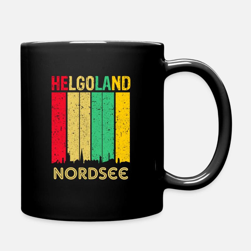 Helgoland Retro Nordsee Skyline Insel Junge - Tasse einfarbig - Schwarz