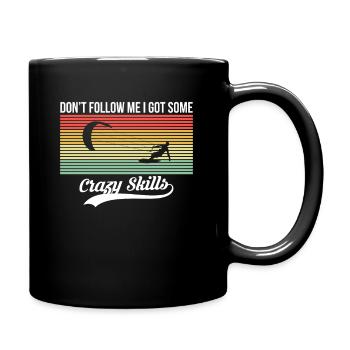 Don’t Follow Me I Do Stupid Things Kite Surfer - Mug uni - noir - Droite