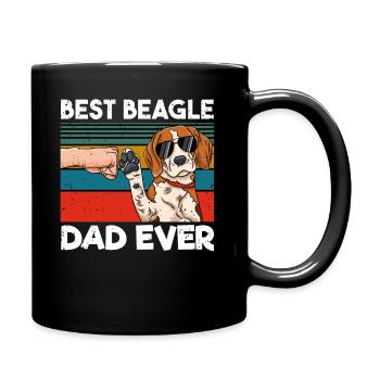 Best Beagle Dad Ever - Tasse einfarbig - Schwarz - Rechts