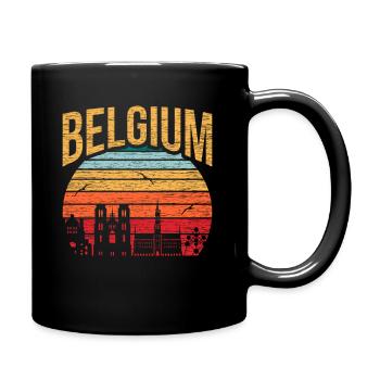 Belgium Europe Gift Idea - Full Colour Mug - black - Right