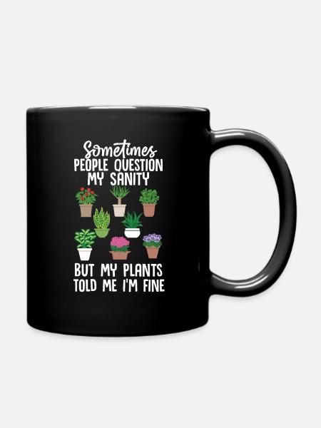 Gardener Plants - Full Colour Mug - black