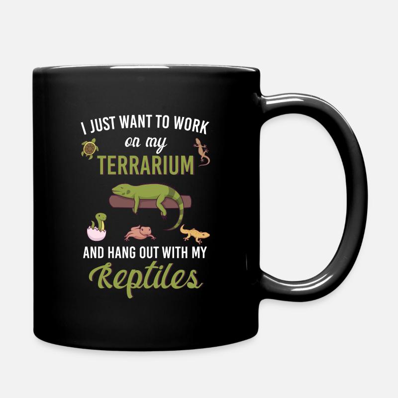 Reptilien Echse Bartagamen Gecko Geschenkidee - Tasse einfarbig - Schwarz
