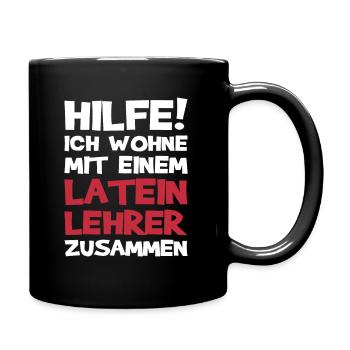 Lateinlehrer Lehrer Latein Lustiges Geschenk - Tasse einfarbig - Schwarz - Rechts