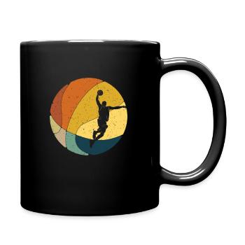 Basket basket basket basket joueur vintage - Mug uni - noir - Droite