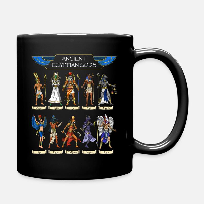 Ancient Egyptian Gods - Full Colour Mug - black