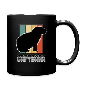 Rodent Water Pig Capybara Capibara Lovers - Full Colour Mug - black - Right