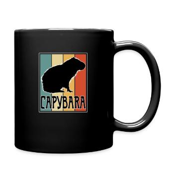 Capybara rongeur cochon d’eau Capibara Amant - Mug uni - noir - Droite