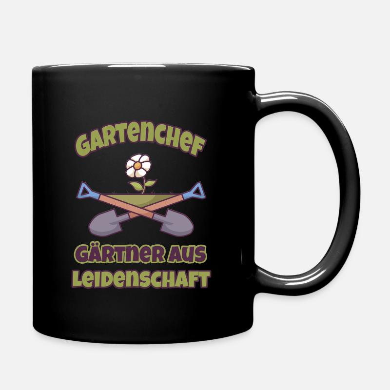 Gartenchef Gärtner aus Leidenschaft Gardening - Tasse einfarbig - Schwarz