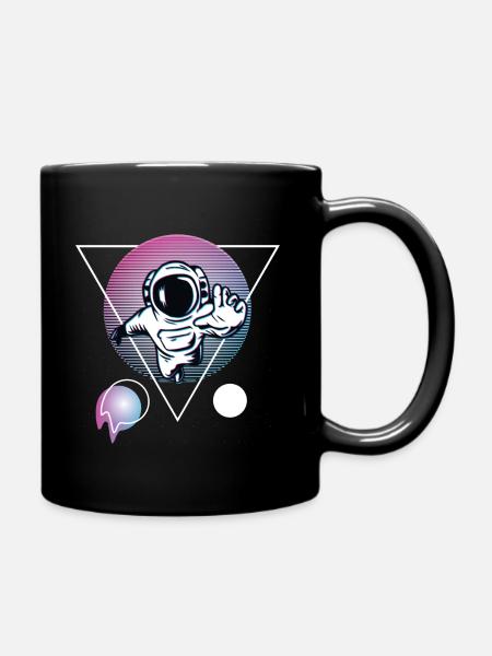 Vaporwave Astronaut Retro Neon Vintage Retro style - Tasse einfarbig - Schwarz