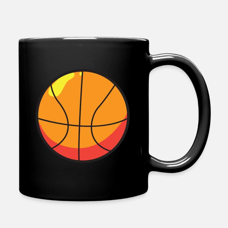 Basketball Ball - Tasse einfarbig - Schwarz