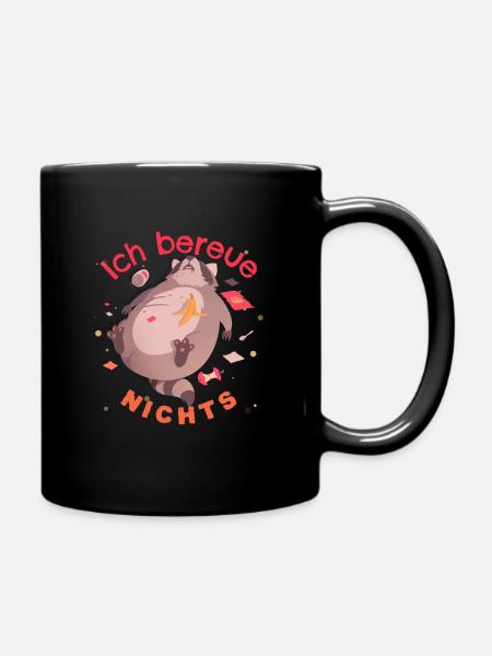 Ich bereue nichts - Tasse einfarbig - Schwarz