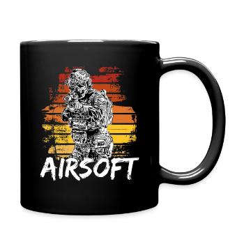 Airsoft /Softair / Softgun / AEG Airsoft Milsim - Full Colour Mug - black - Right
