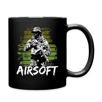 Airsoft /Softair / Softgun / AEG Airsoft Milsim - Full Colour Mug - black - Right