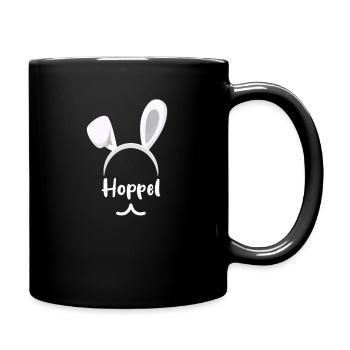 Ostern Lustig Familie Osterhase Damen Herren - Tasse einfarbig - Schwarz - Rechts
