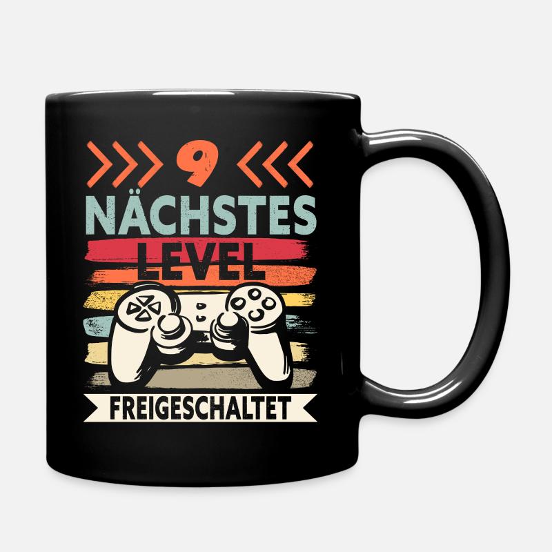 9. Geburtstag - neunter Geburtstag - Geschenkidee - Tasse einfarbig - Schwarz