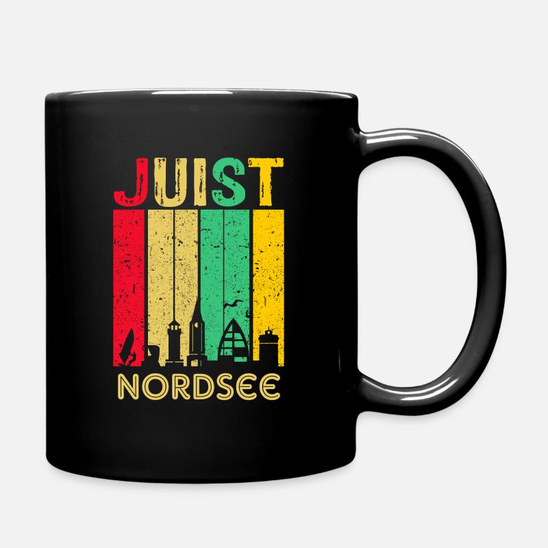 Juist Skyline Retro Wattenmeer Ostfriesland - Tasse einfarbig - Schwarz