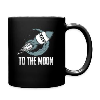 XRP To the Moon XRP Ripple Crypto Cryptocurrency - Full Colour Mug - black - Right