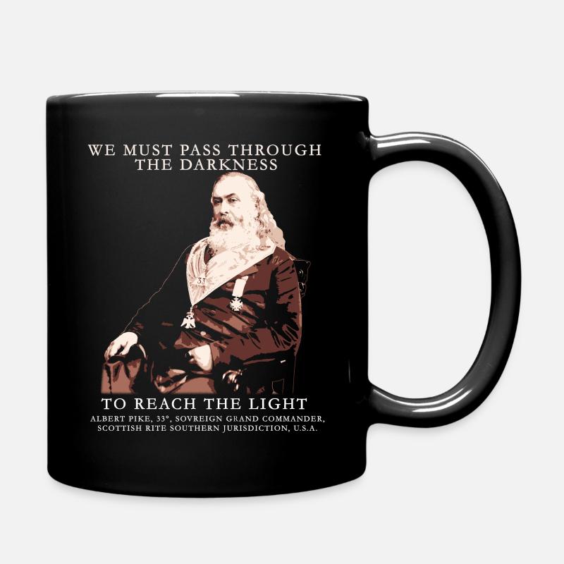 Albert Pike, Franc-maçonnerie Citation Maçonnique Design, - Mug uni - noir