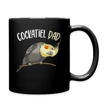 Nymph Parakeet Dad Bird Lover - Full Colour Mug - black - Right