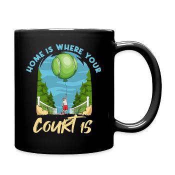 Tennis design de tennis pour un fan de tennis - Mug uni - noir - Droite