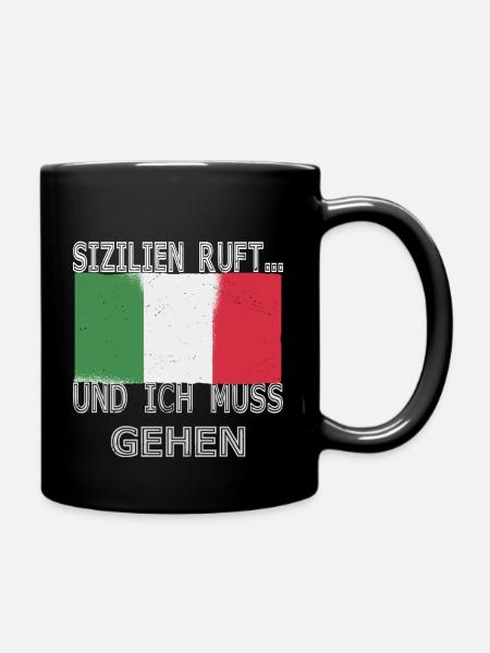SIZILIEN ITALIEN GESCHENK - Tasse einfarbig - Schwarz