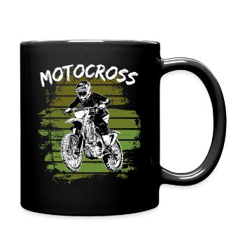 Motocross Design Enduro / Gift Idea / MX Retro - Full Colour Mug - black - Right