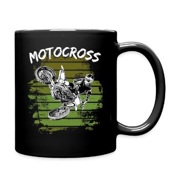 Motocross Design Enduro / Gift Idea / MX Retro - Full Colour Mug - black - Right
