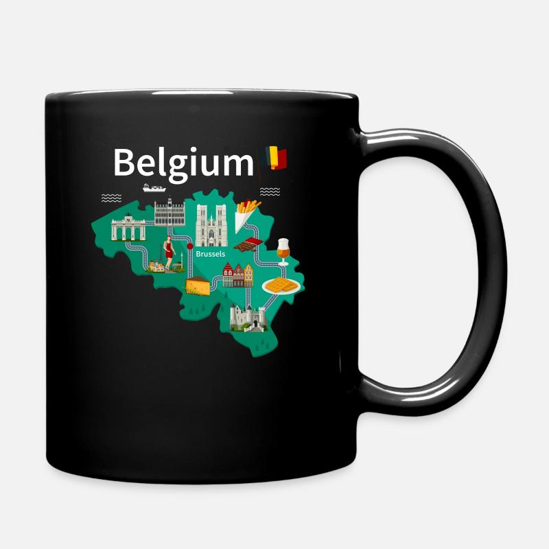 Belgien - Tasse einfarbig - Schwarz