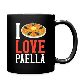 Paella Spanien Valenciana Pfanne Spanisches Essen - Tasse einfarbig - Schwarz - Rechts