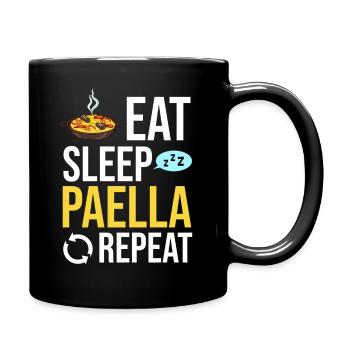 Paella Spanien Valenciana Pfanne Spanisches Essen - Tasse einfarbig - Schwarz - Rechts