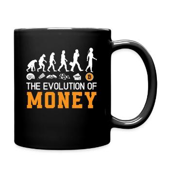 Die Evolution des Geldes Kryptowährung Bitcoin - Tasse einfarbig - Schwarz - Rechts