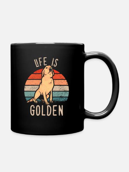 Golden Retriever - Life is golden - Chien - Mug uni - noir