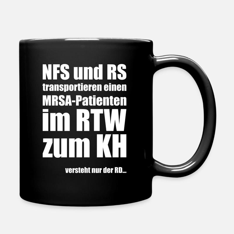 Rettungsdienst Notfallsanitäter Sanitäter - Tasse einfarbig - Schwarz