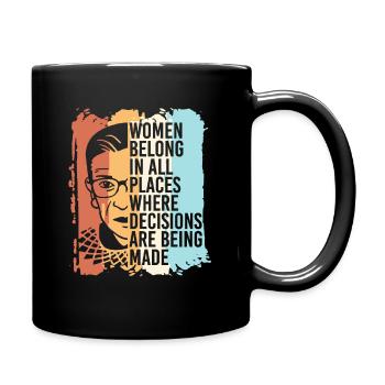 RBG Ruth Bader Ginsburg Feministisch Politisch - Tasse einfarbig - Schwarz - Rechts