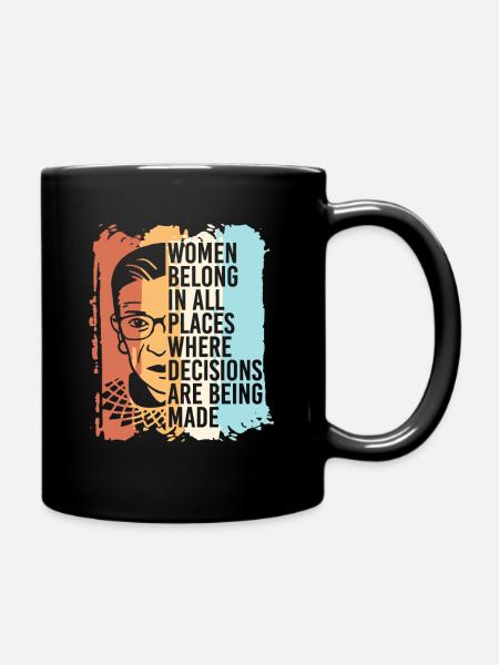 RBG Ruth Bader Ginsburg Feministisch Politisch - Tasse einfarbig - Schwarz