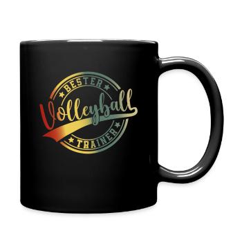 Volleyball Spieler Volleyballer Bester Trainer - Tasse einfarbig - Schwarz - Rechts