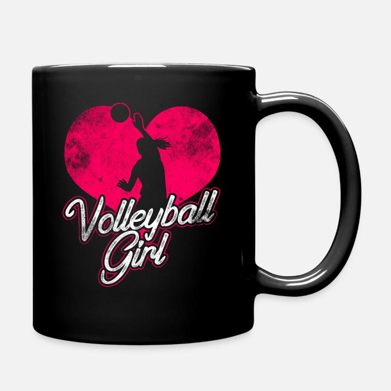 Volleyball Spieler Mädchen - Tasse einfarbig - Schwarz