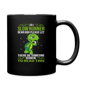 Turtle I'm a Slow Runner Marathon - Full Colour Mug - black - Right