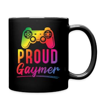 Stolzer Gaymer LGBTQ LGBT Videospielliebhaber - Tasse einfarbig - Schwarz - Rechts
