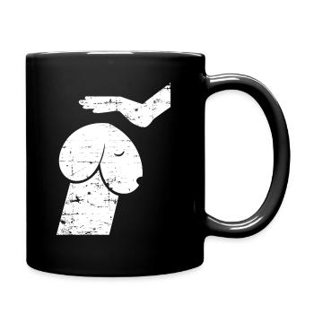 Zweideutig Hund Penis Hund wie ein Schwanz - Tasse einfarbig - Schwarz - Rechts