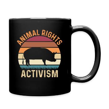 Animal rights Activism - Mug uni - noir - Droite