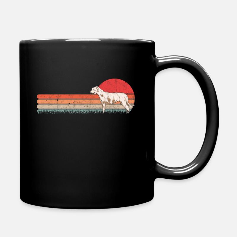 Irischer Wolfshund Vintage Irish Wolfhound Retro - Full Colour Mug - black