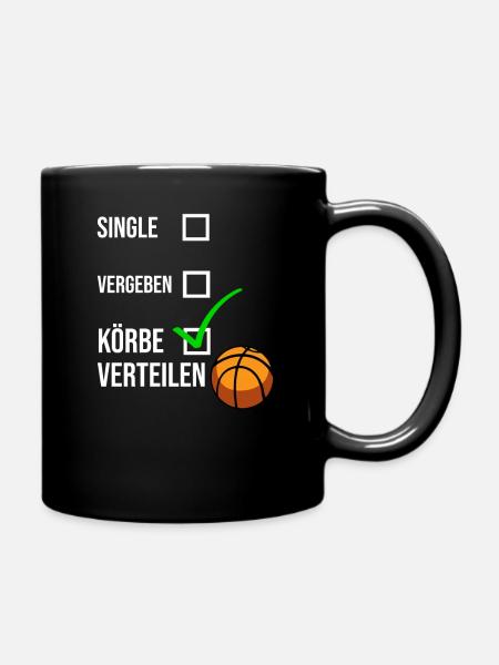 Lustiger Basketball Spruch für Basketballspieler! - Tasse einfarbig - Schwarz