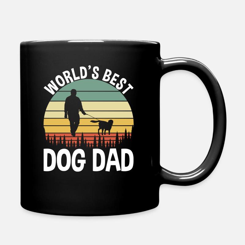 World's Best Dog Dad - Tasse einfarbig - Schwarz