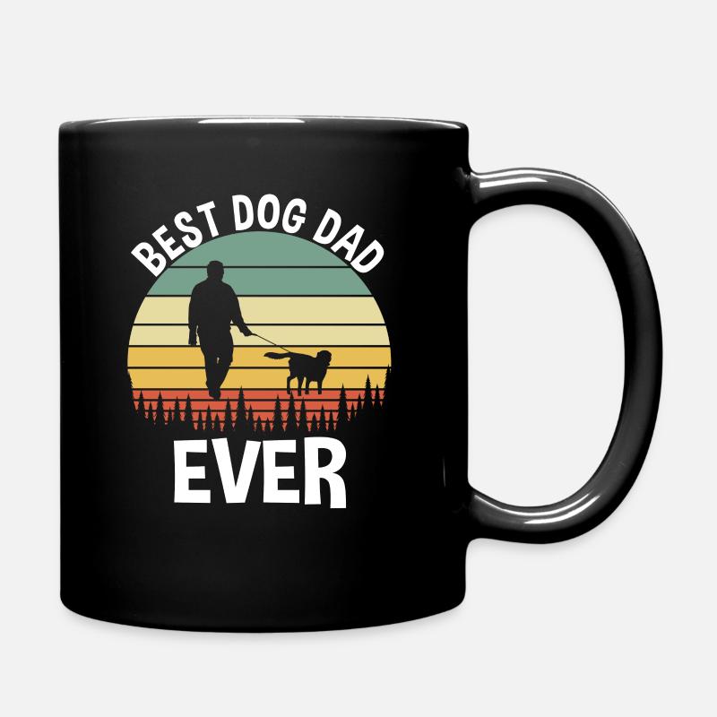 Best Dog Dad Ever - Tasse einfarbig - Schwarz