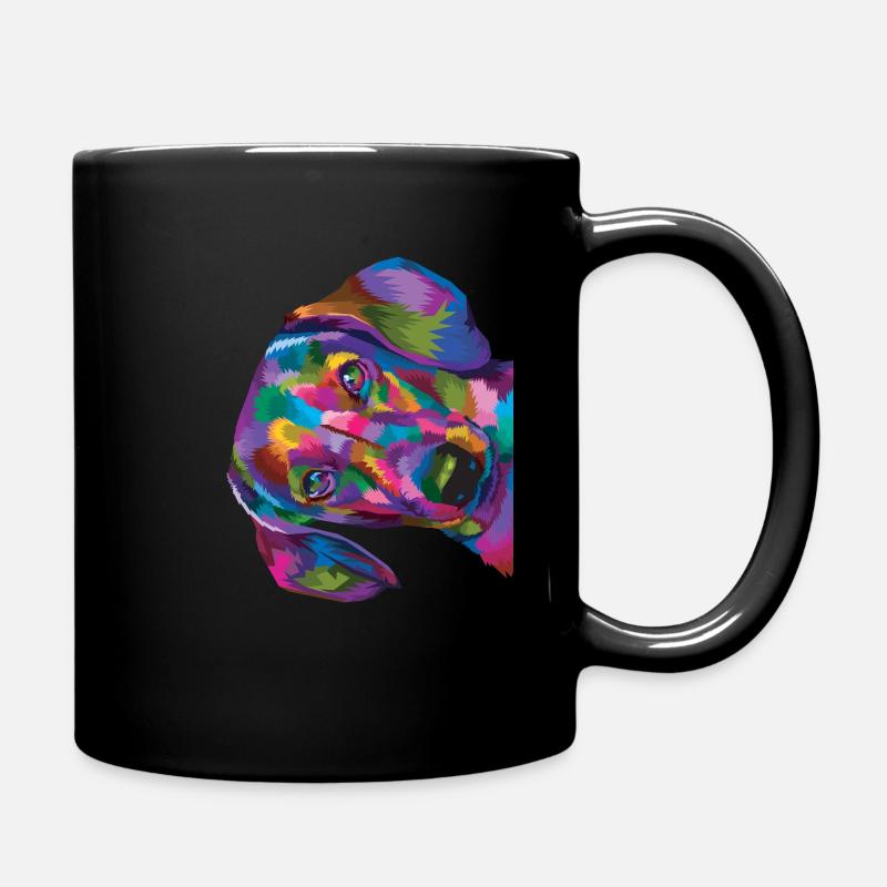 Motif teckel Teckel Chien homme silhouette - Mug uni - noir