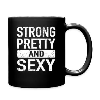 Strong Pretty and Sexy - Fitness Cadeau - Mug uni - noir - Droite