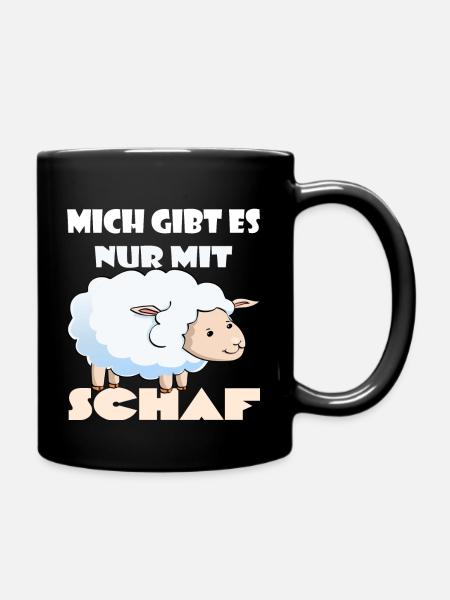 Schaf & Schafe Schäfer geschenke - Tasse einfarbig - Schwarz
