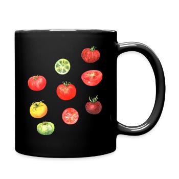 Tomaten Pasta Italia Koch - Tasse einfarbig - Schwarz - Rechts
