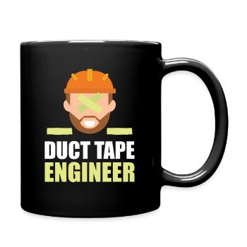 Hausmeister Haustechniker, Hauswart Geschenk - Tasse einfarbig - Schwarz - Rechts